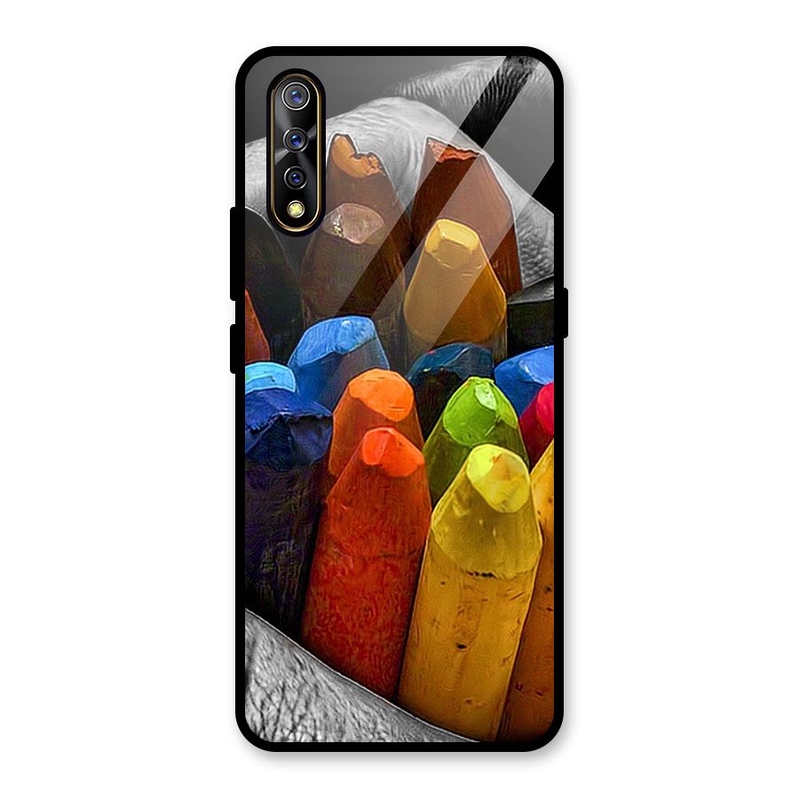 Crayons Beautiful Glass Back Case for Vivo S1