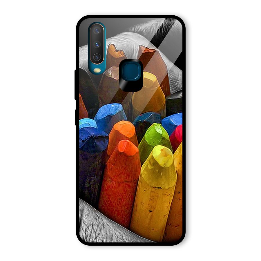 Crayons Beautiful Glass Back Case for Vivo Y12