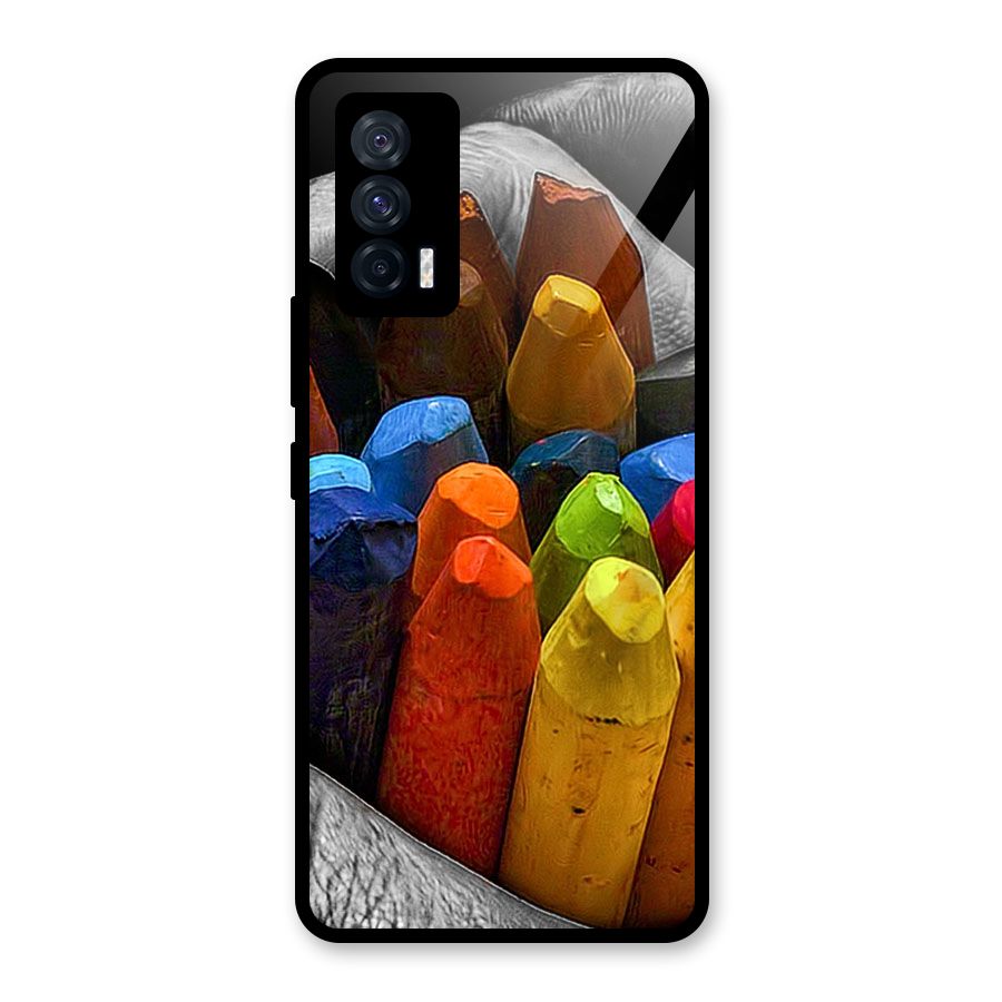 Crayons Beautiful Glass Back Case for Vivo iQOO 7 5G