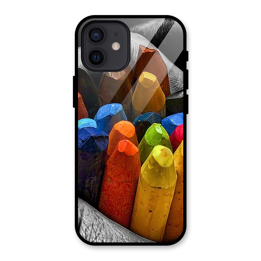Crayons Beautiful Glass Back Case for iPhone 12