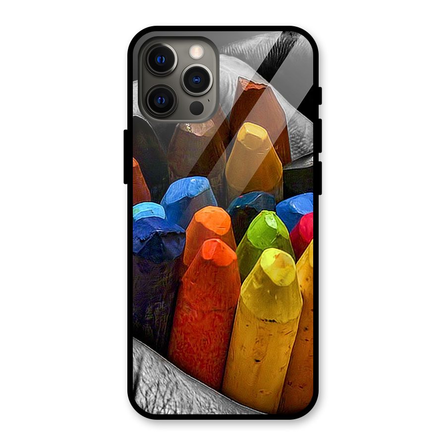 Crayons Beautiful Glass Back Case for iPhone 12 Pro Max