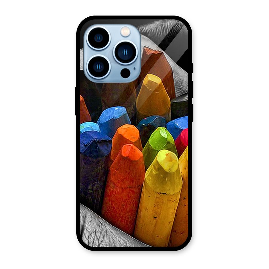 Crayons Beautiful Glass Back Case for iPhone 13 Pro