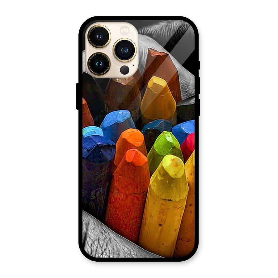Crayons Beautiful Glass Back Case for iPhone 13 Pro Max