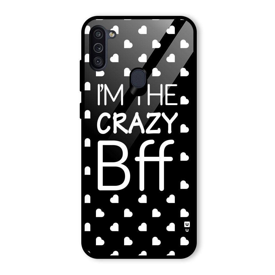 Crazy Bff Glass Back Case for Galaxy M11