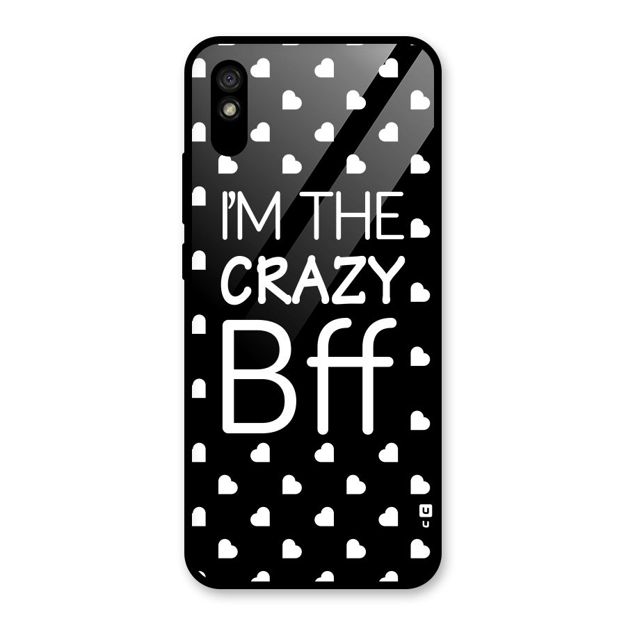 Crazy Bff Glass Back Case for Redmi 9i