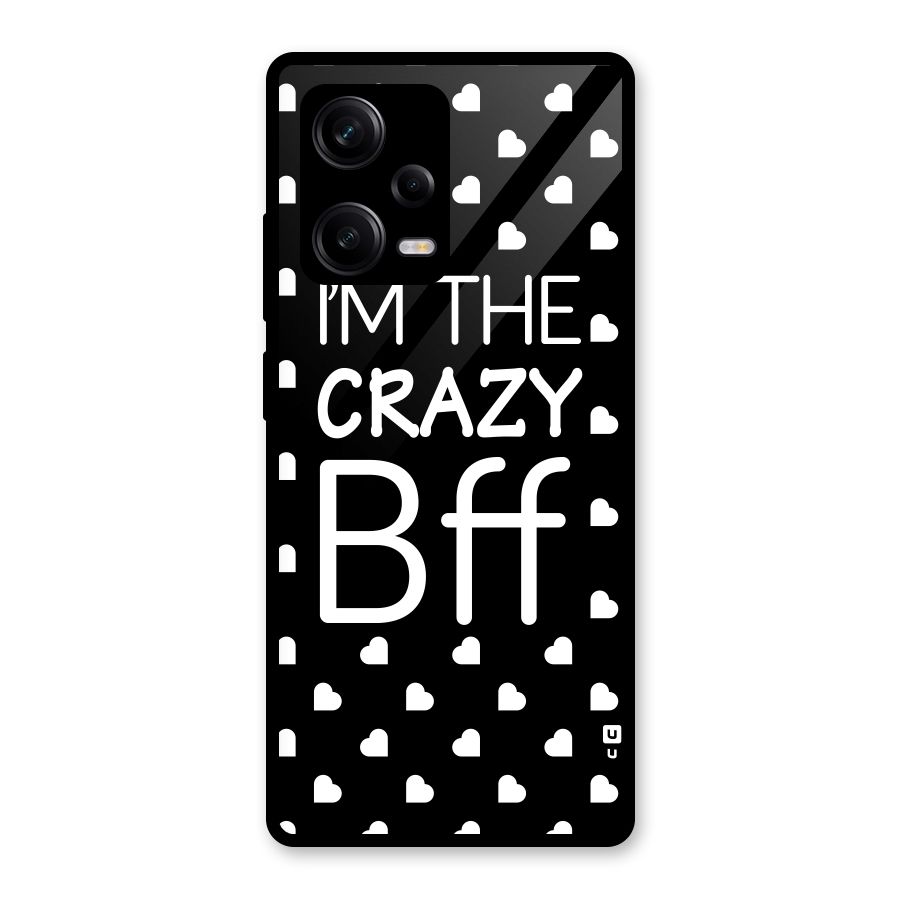 Crazy Bff Glass Back Case for Redmi Note 12 Pro