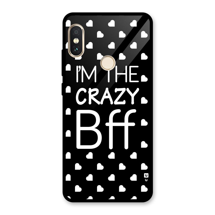 Crazy Bff Glass Back Case for Redmi Note 5 Pro
