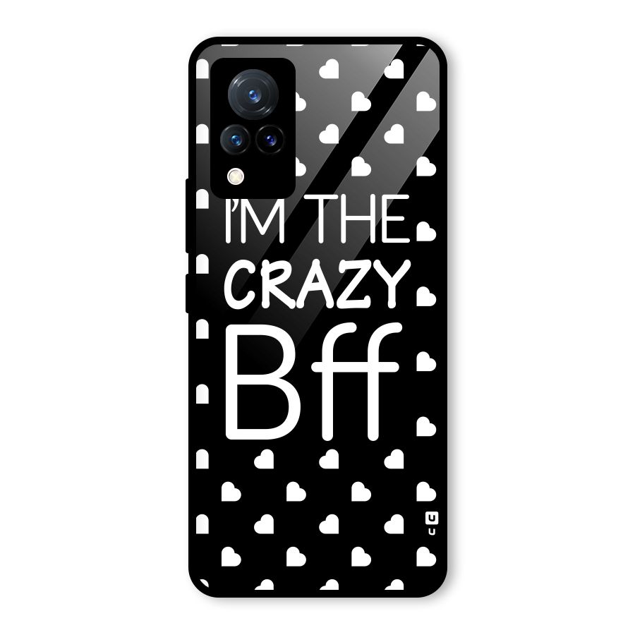 Crazy Bff Glass Back Case for Vivo V21 5G