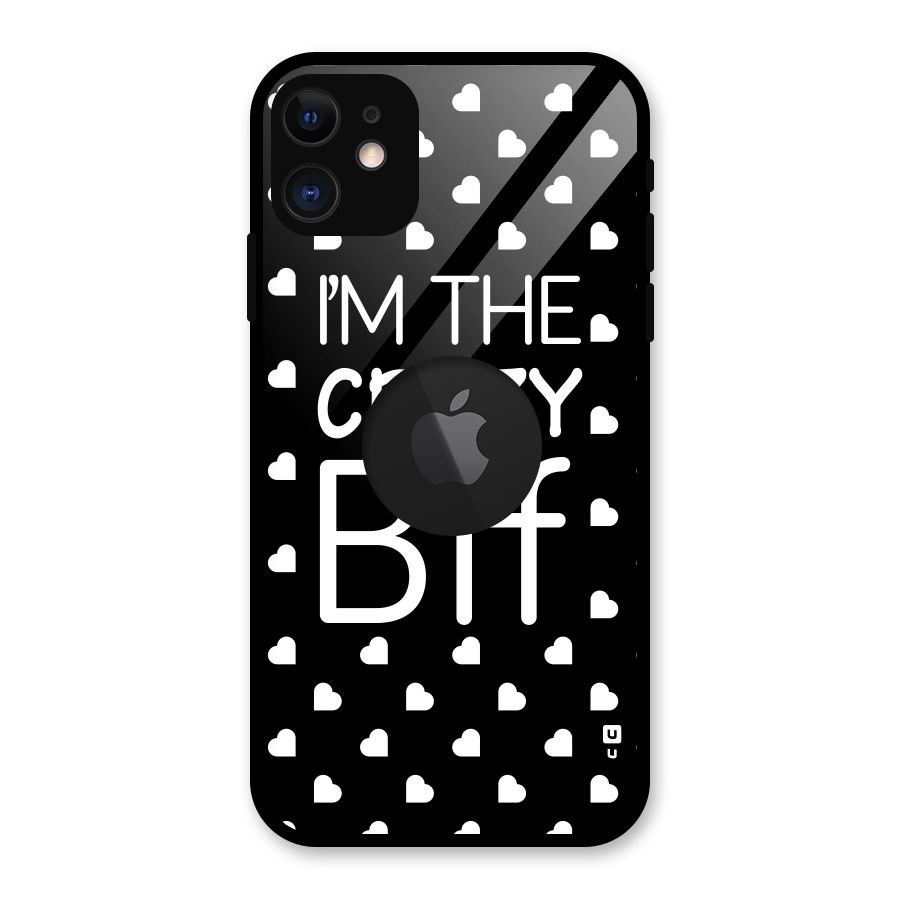 Crazy Bff Glass Back Case for iPhone 11 Logo Cut
