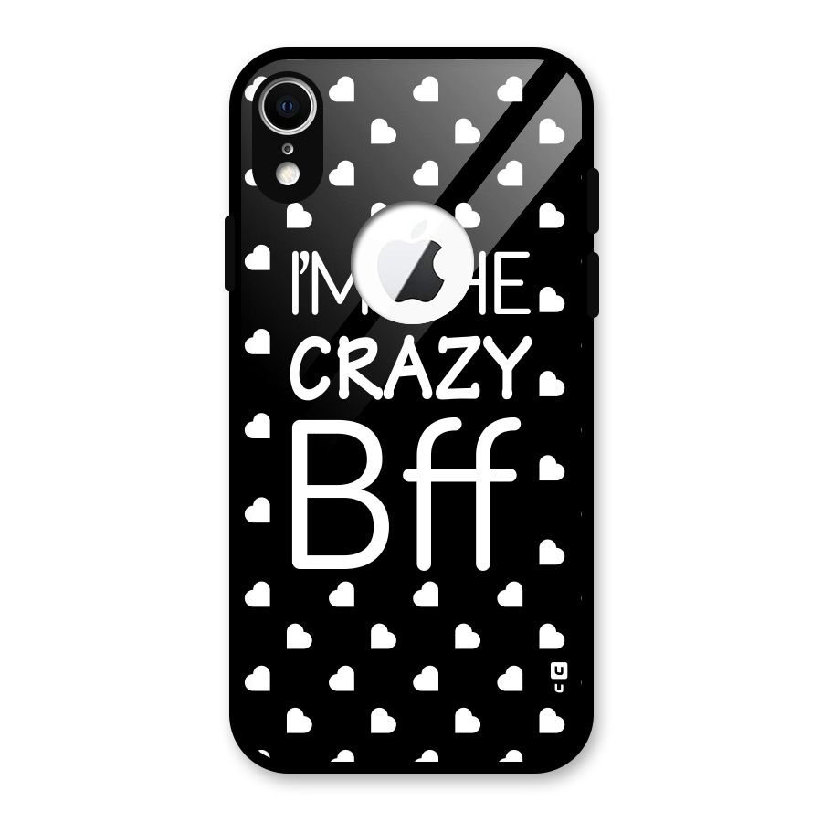 Crazy Bff Glass Back Case for iPhone XR Logo Cut