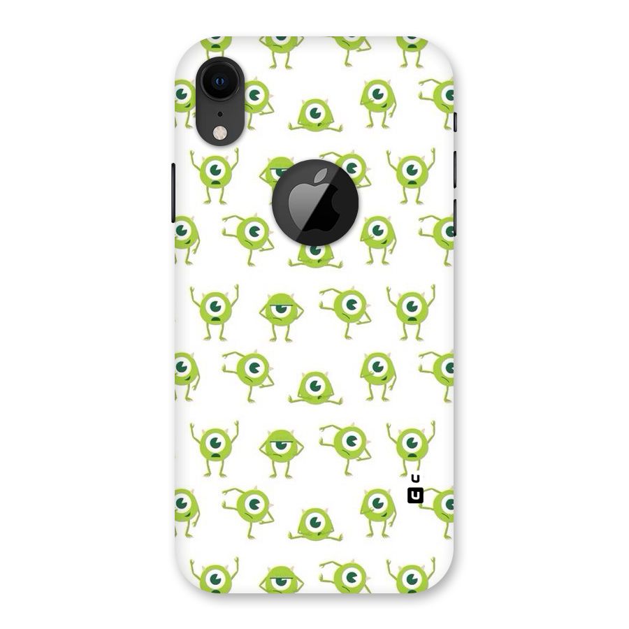 Crazy Green Maniac Back Case for iPhone XR Logo Cut