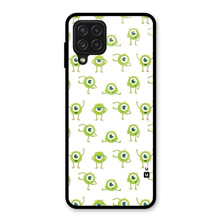 Crazy Green Maniac Glass Back Case for Galaxy A22 4G