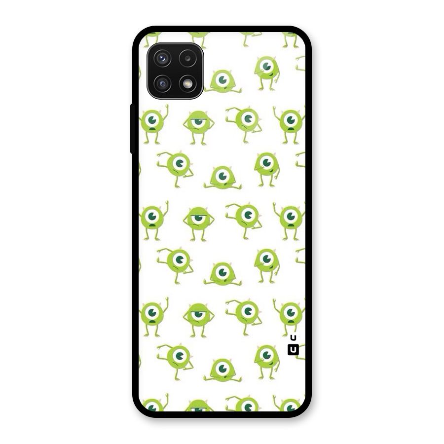 Crazy Green Maniac Glass Back Case for Galaxy A22 5G