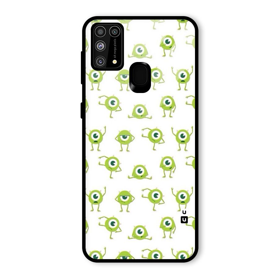 Crazy Green Maniac Glass Back Case for Galaxy F41