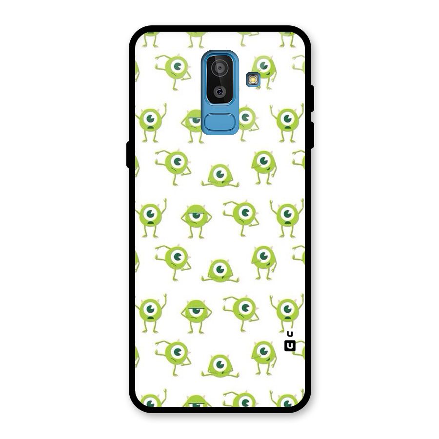 Crazy Green Maniac Glass Back Case for Galaxy J8