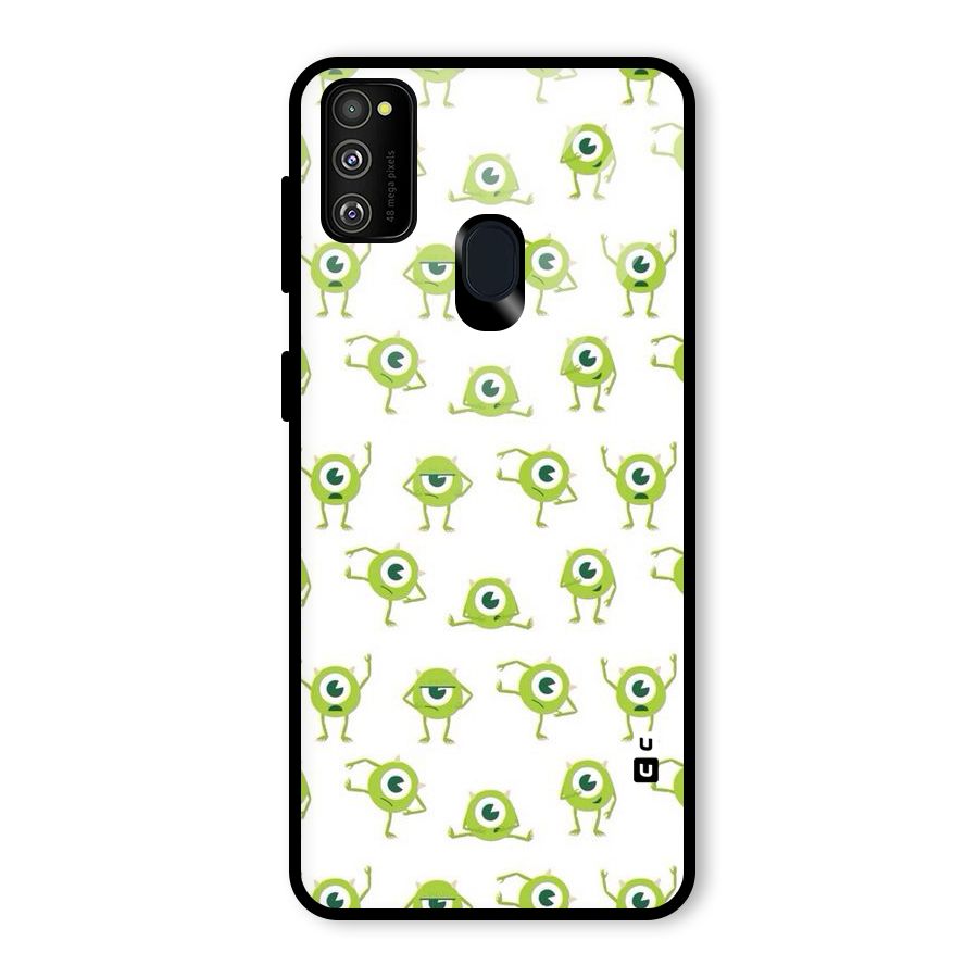 Crazy Green Maniac Glass Back Case for Galaxy M30s