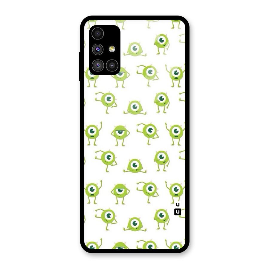 Crazy Green Maniac Glass Back Case for Galaxy M51
