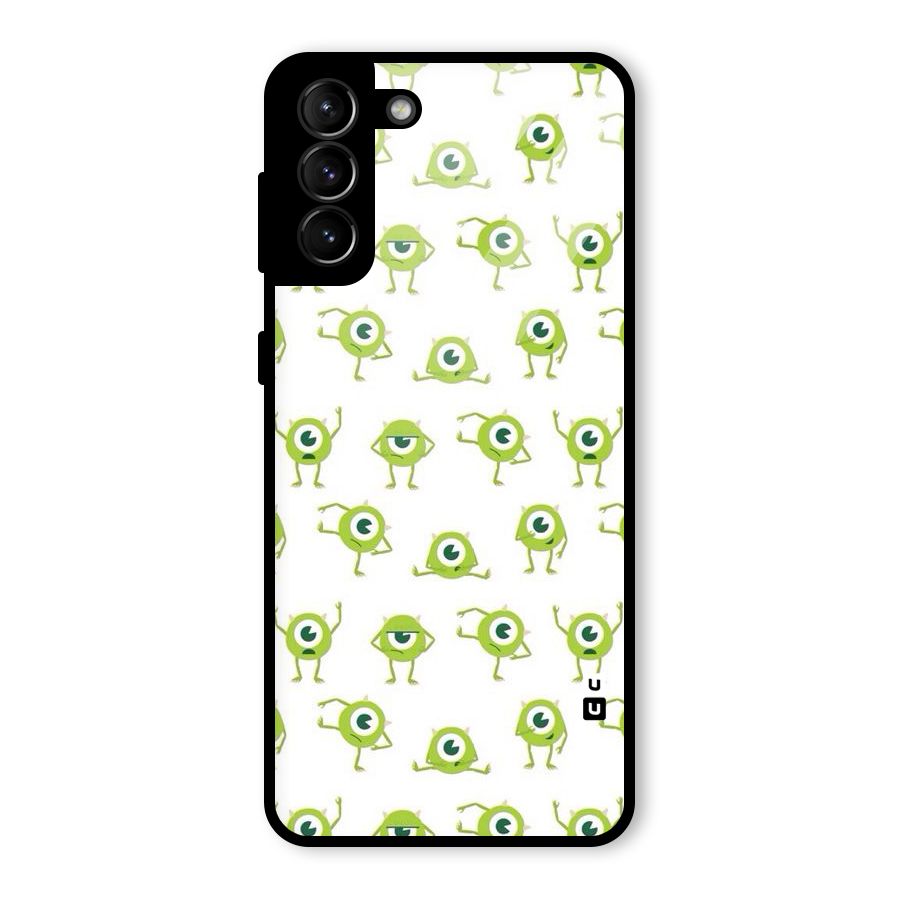 Crazy Green Maniac Glass Back Case for Galaxy S21 Plus