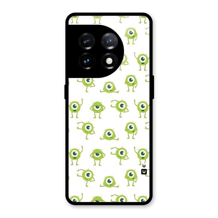 Crazy Green Maniac Glass Back Case for OnePlus 11