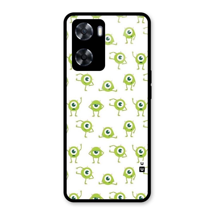 Crazy Green Maniac Glass Back Case for Oppo A57 2022