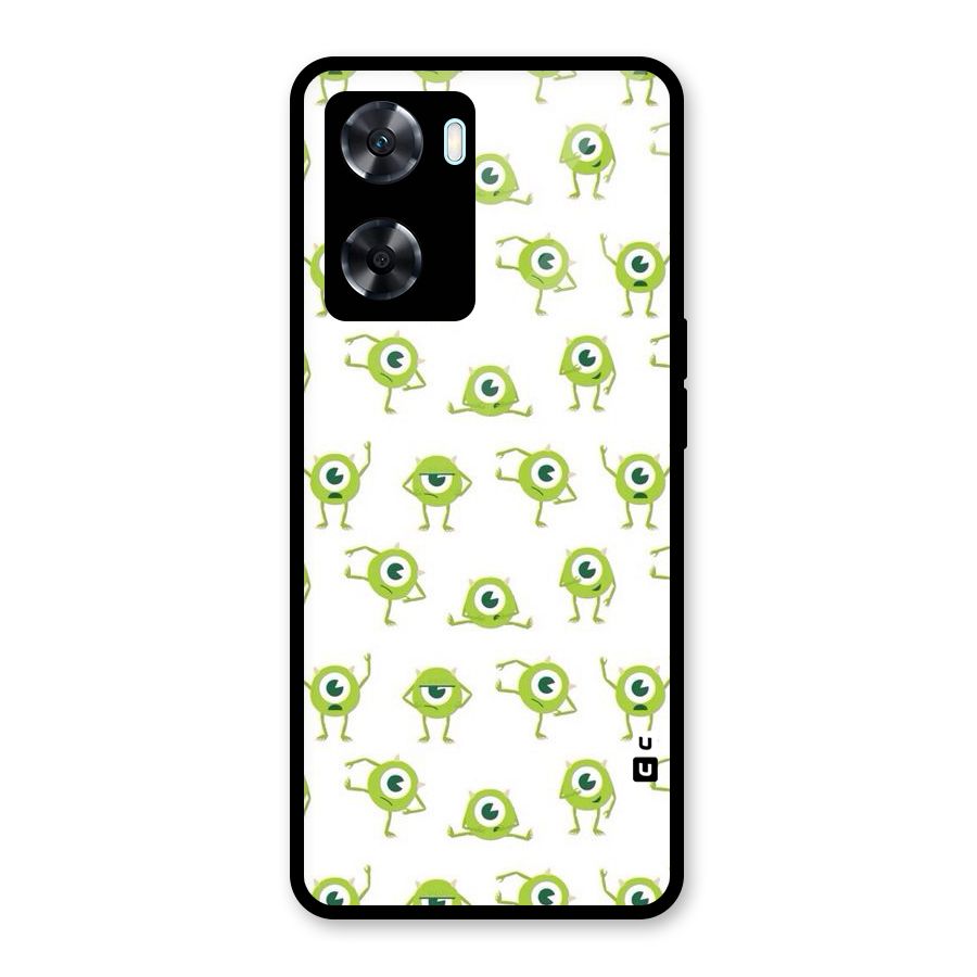 Crazy Green Maniac Glass Back Case for Oppo A77