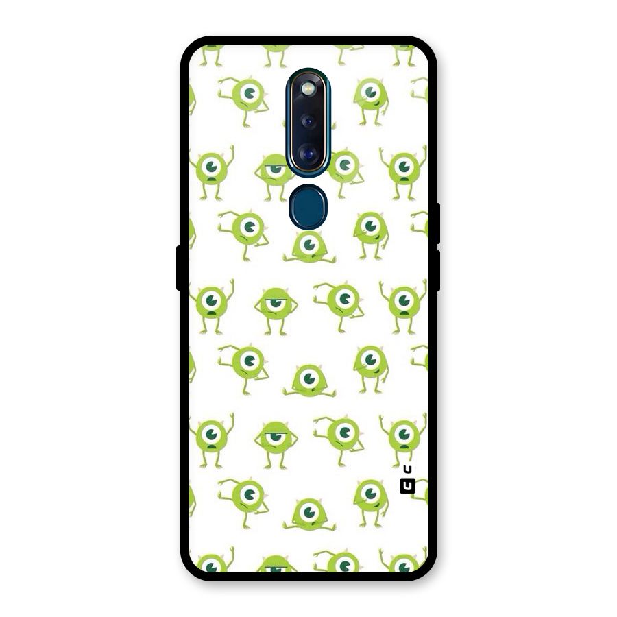 Crazy Green Maniac Glass Back Case for Oppo F11 Pro