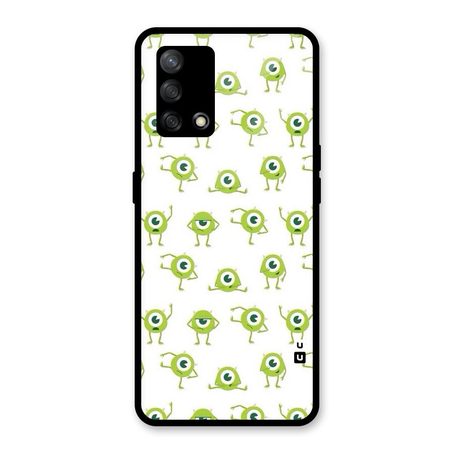Crazy Green Maniac Glass Back Case for Oppo F19