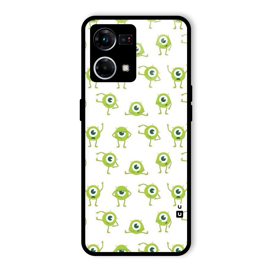 Crazy Green Maniac Glass Back Case for Oppo F21 Pro 4G