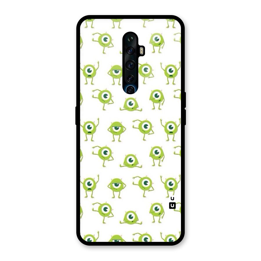 Crazy Green Maniac Glass Back Case for Oppo Reno2 Z