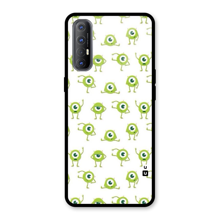 Crazy Green Maniac Glass Back Case for Oppo Reno3 Pro