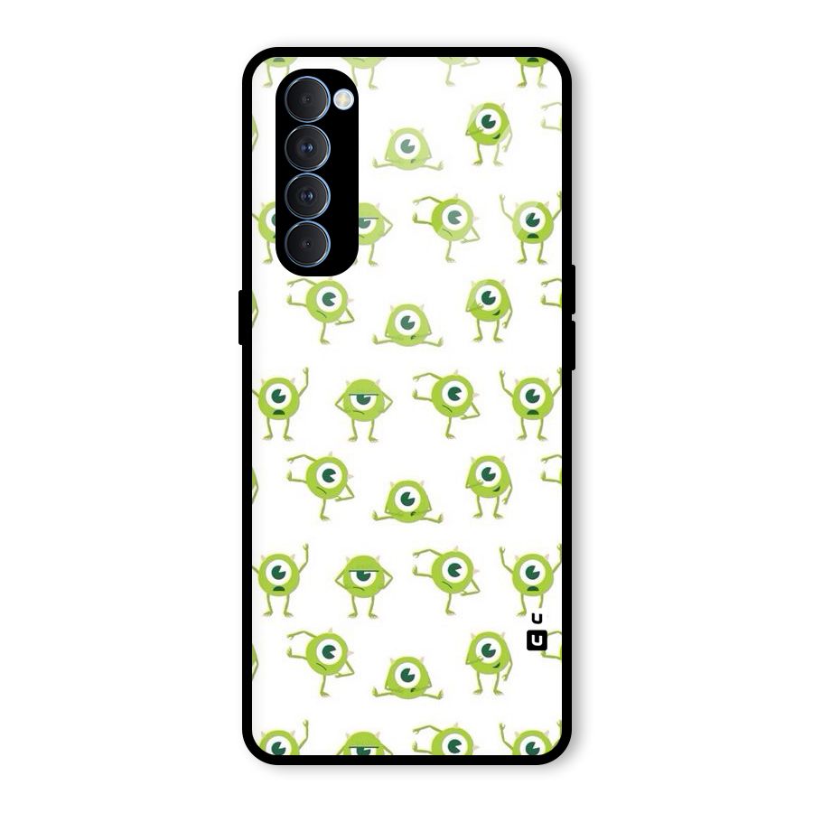 Crazy Green Maniac Glass Back Case for Oppo Reno4 Pro