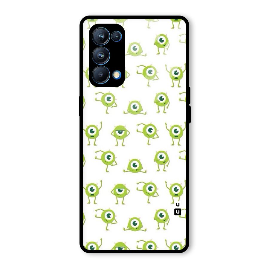 Crazy Green Maniac Glass Back Case for Oppo Reno5 Pro 5G