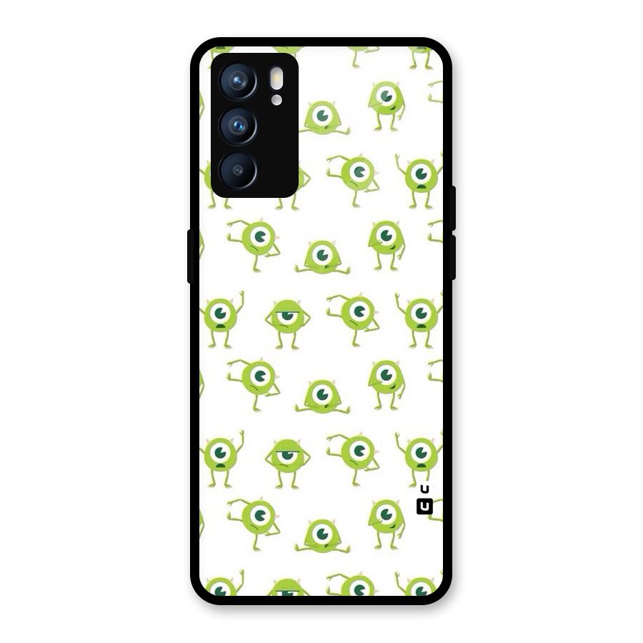 Crazy Green Maniac Glass Back Case for Oppo Reno6 5G