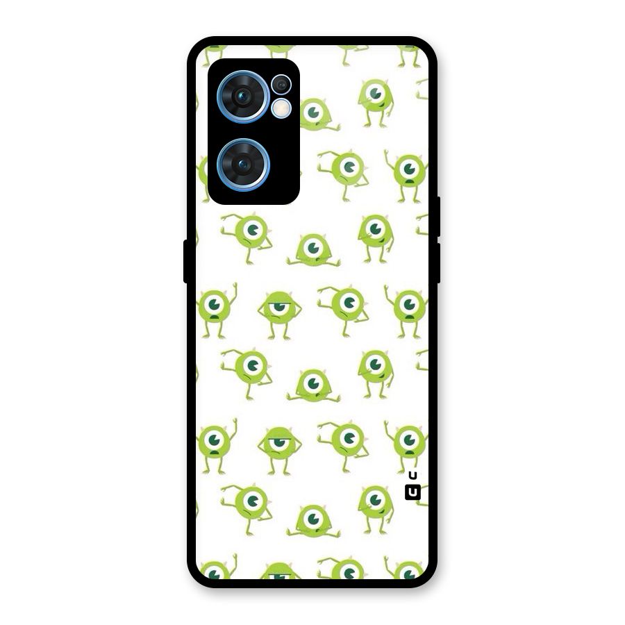 Crazy Green Maniac Glass Back Case for Oppo Reno7 5G