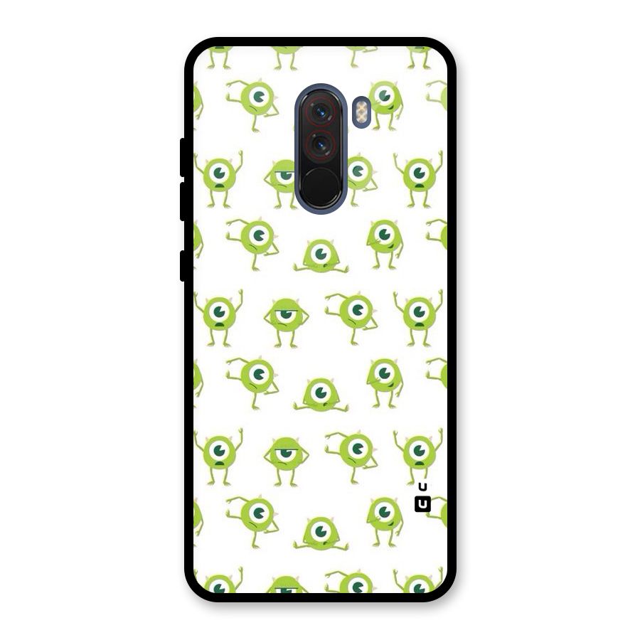 Crazy Green Maniac Glass Back Case for Poco F1