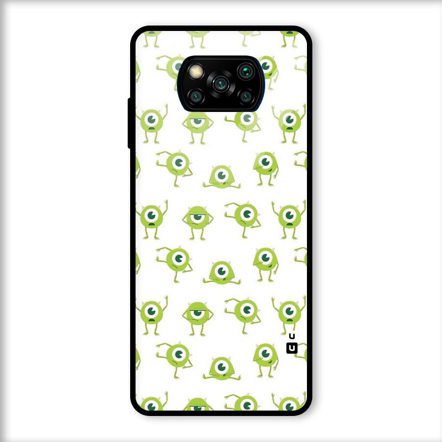Crazy Green Maniac Glass Back Case for Poco X3