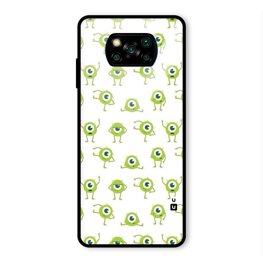 Crazy Green Maniac Glass Back Case for Poco X3 Pro