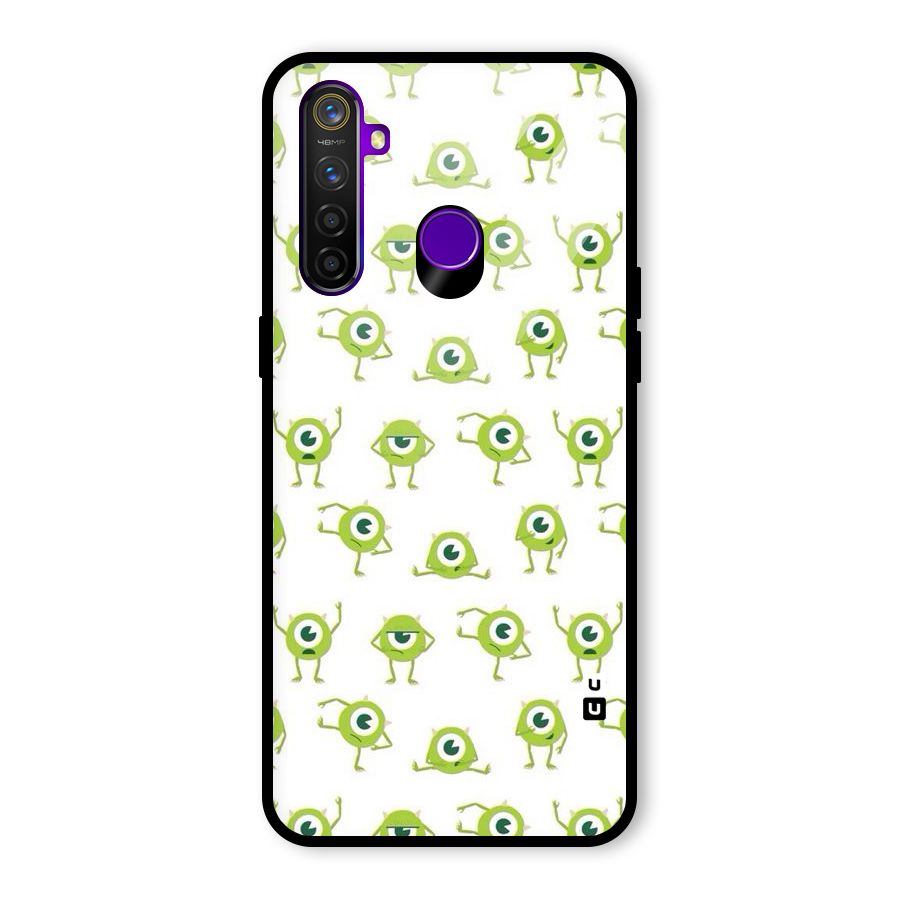 Crazy Green Maniac Glass Back Case for Realme 5 Pro