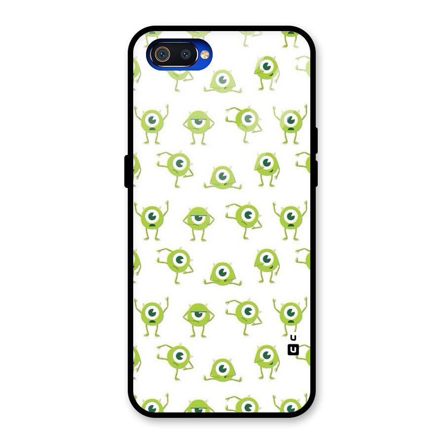 Crazy Green Maniac Glass Back Case for Realme C2