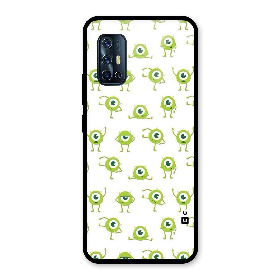 Crazy Green Maniac Glass Back Case for Vivo V17