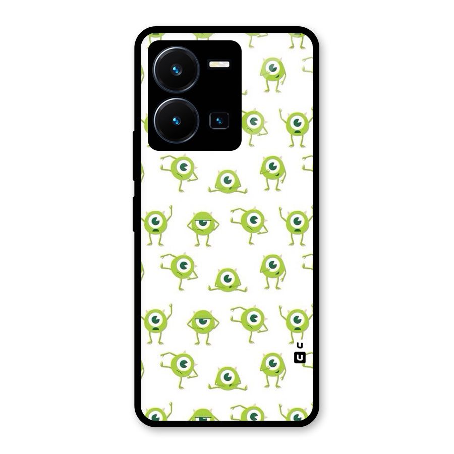 Crazy Green Maniac Glass Back Case for Vivo Y35