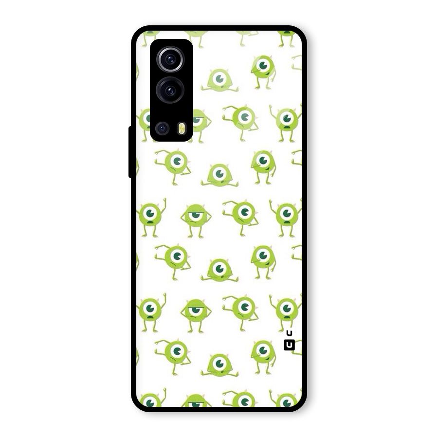 Crazy Green Maniac Glass Back Case for Vivo iQOO Z3