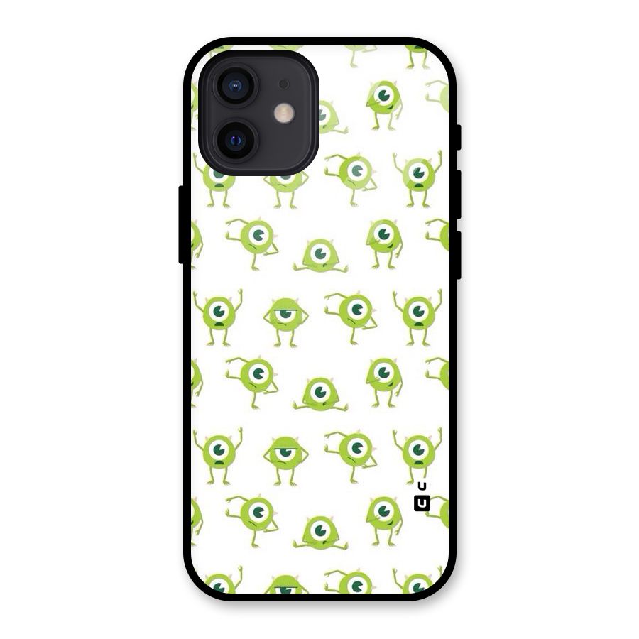 Crazy Green Maniac Glass Back Case for iPhone 12