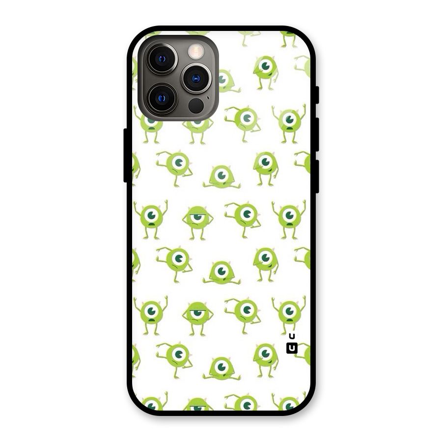 Crazy Green Maniac Glass Back Case for iPhone 12 Pro
