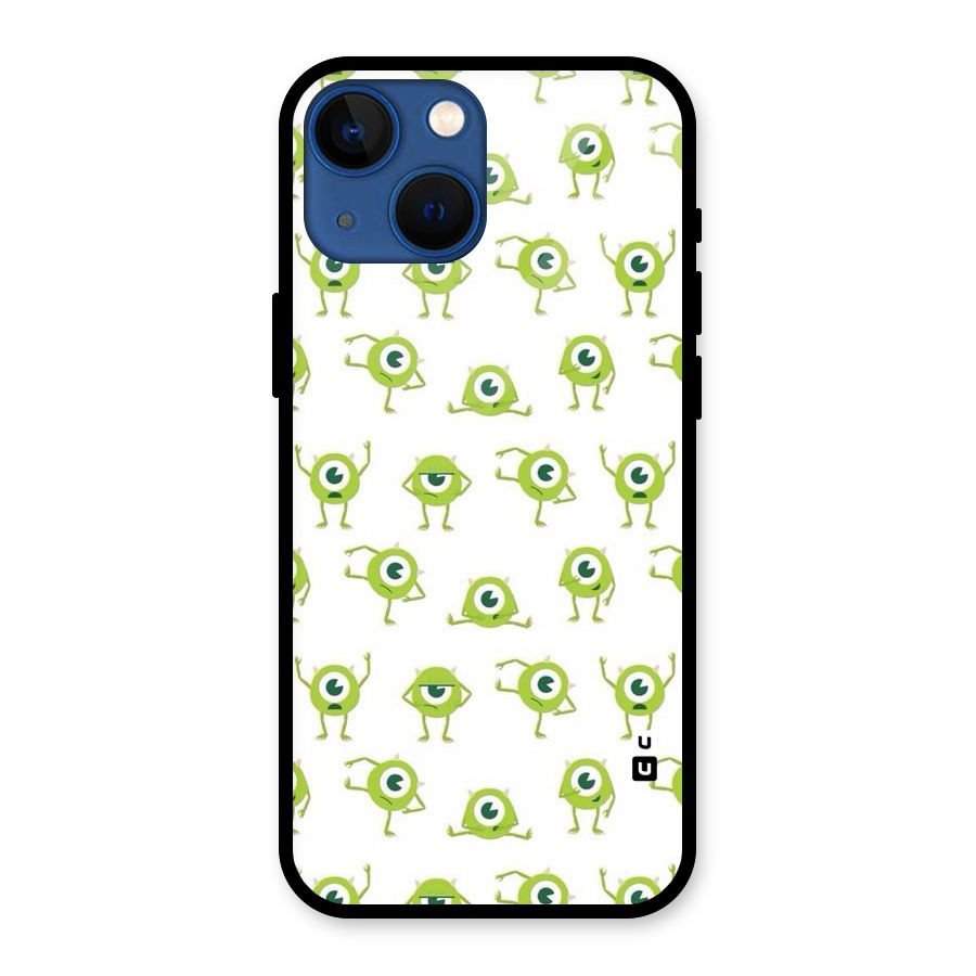 Crazy Green Maniac Glass Back Case for iPhone 13 Mini