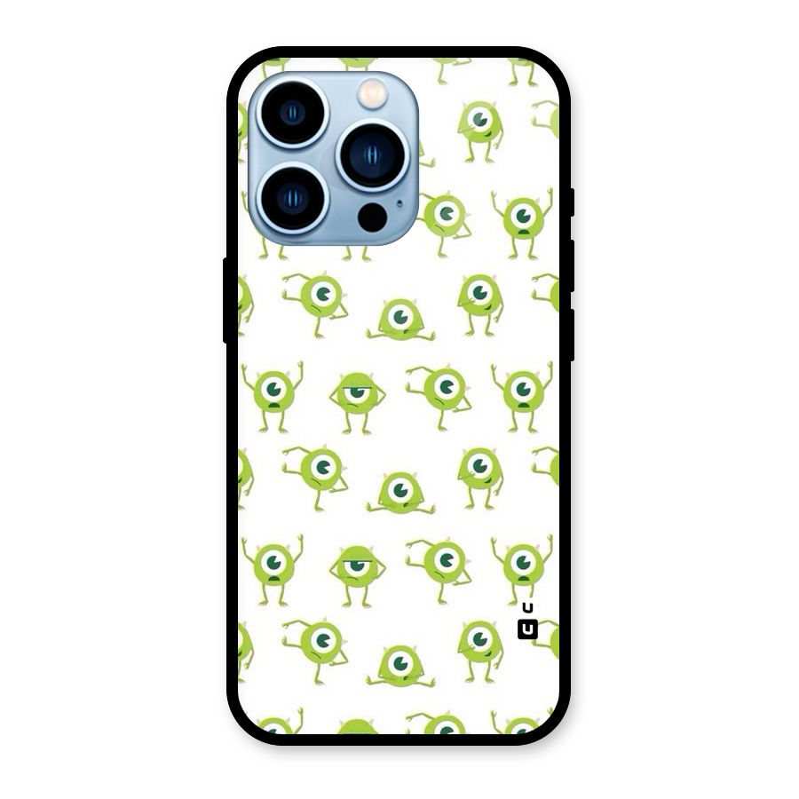Crazy Green Maniac Glass Back Case for iPhone 13 Pro