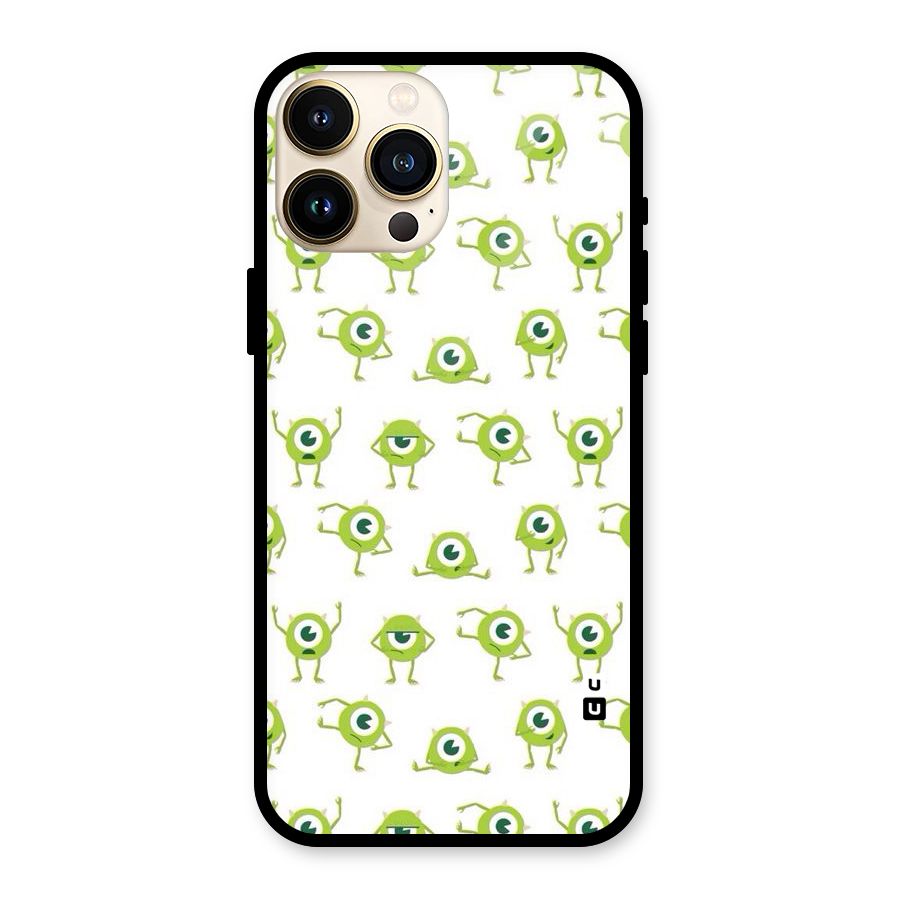 Crazy Green Maniac Glass Back Case for iPhone 13 Pro Max