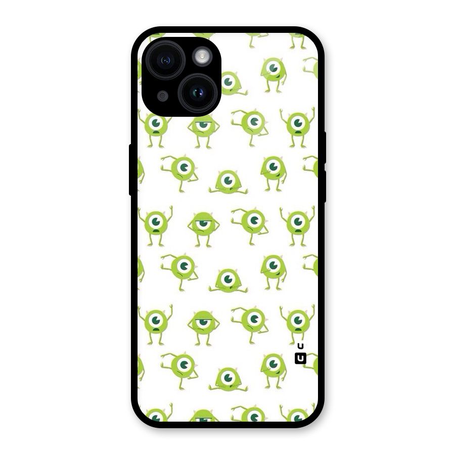 Crazy Green Maniac Glass Back Case for iPhone 14
