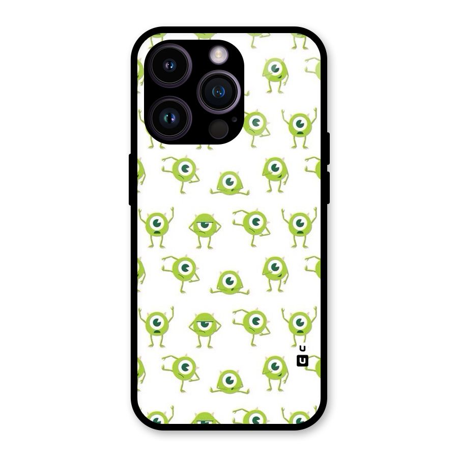 Crazy Green Maniac Glass Back Case for iPhone 14 Pro
