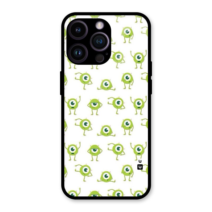Crazy Green Maniac Glass Back Case for iPhone 14 Pro Max